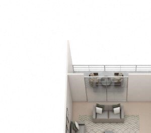 2 Bedroom, 1 Bath Townhome 1,050 sq. ft.