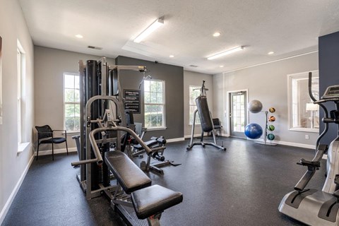 the gym at the preserve apartments