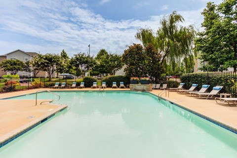the swimming pool at the apartments for rent