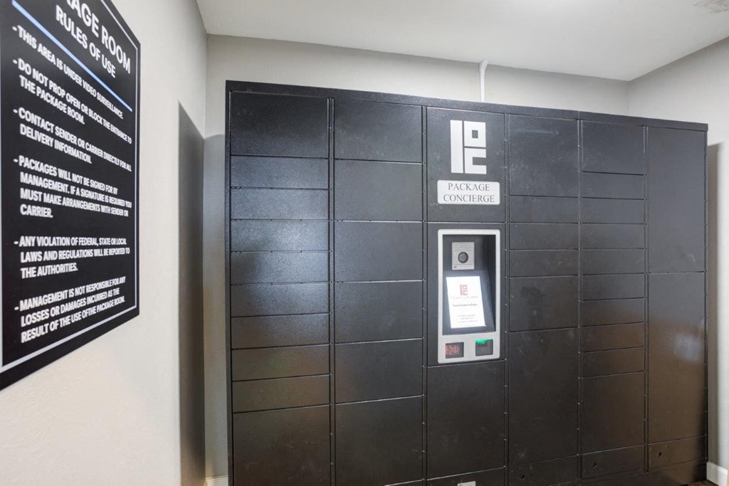 an elevator in a building with a sign on the wall