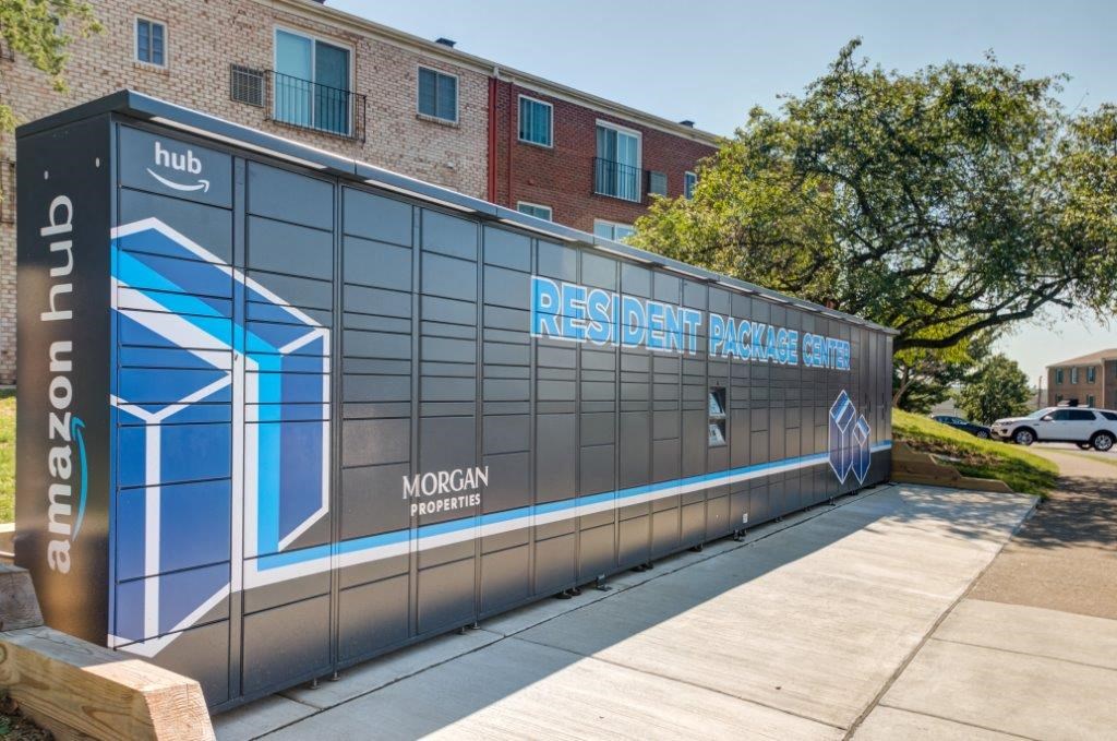 a building with a sign on the side of it