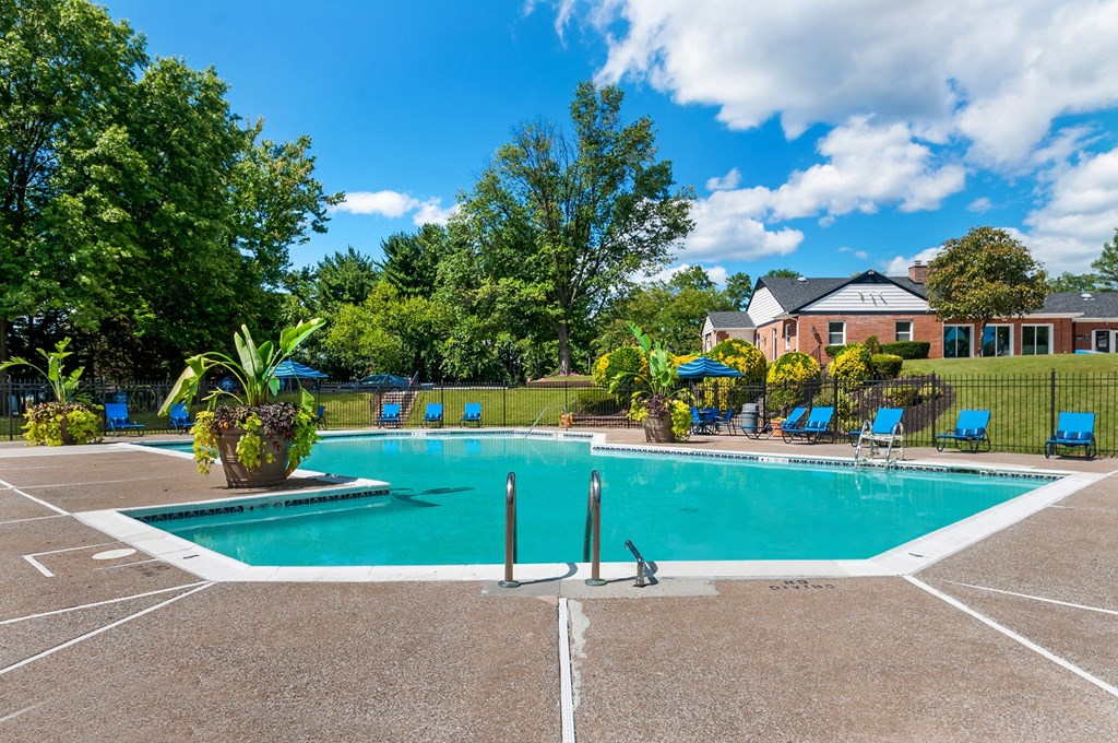 the swimming pool at our apartments