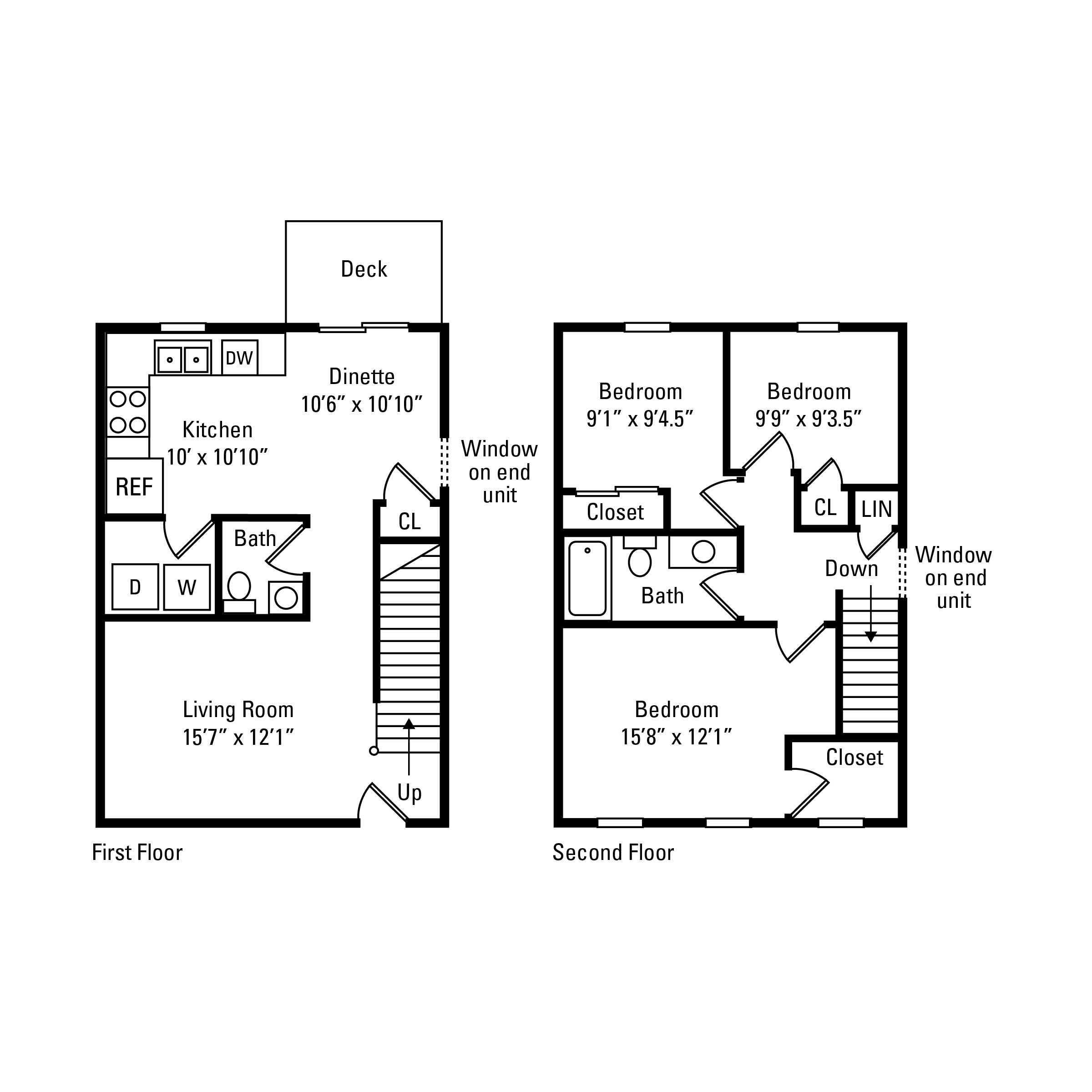 Three Bed 1 Bath Townhome