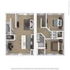 2 Bedroom, 1.5 Bath 1,007 sq. ft.