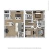 3 Bedroom, 2.5 Bath 1,164 sq. ft.
