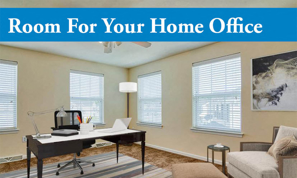 a room for your home office with a desk and a chair