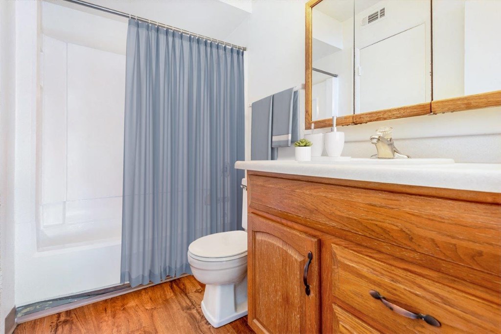 a bathroom with a toilet and a sink and a shower