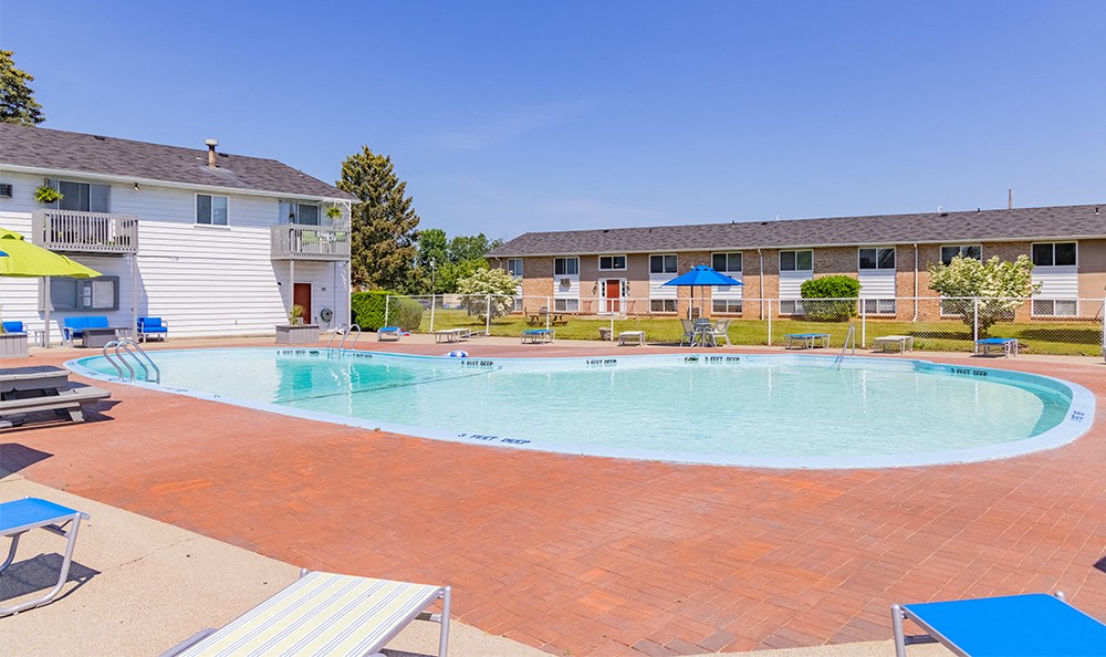 our apartments have a large pool for residents to enjoy