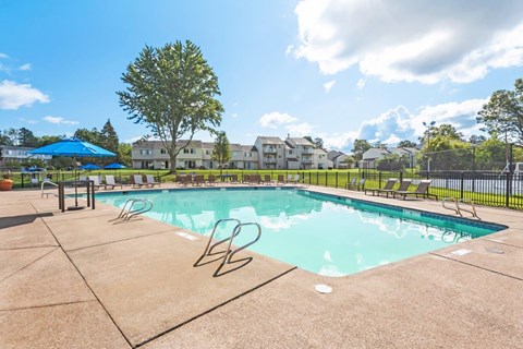 the swimming pool at our apartments has a resort style pool