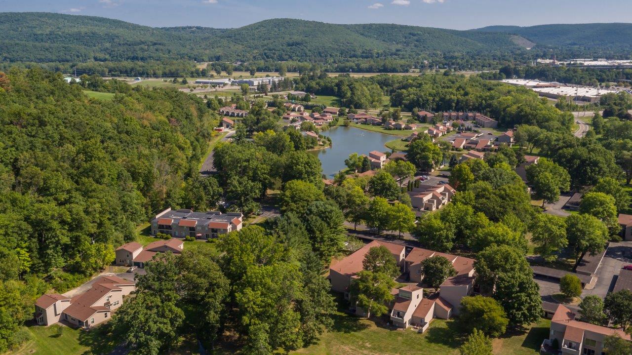 aerial view of property