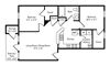 2 Bedroom, 1 Bath 893 sq. ft. - Bailey