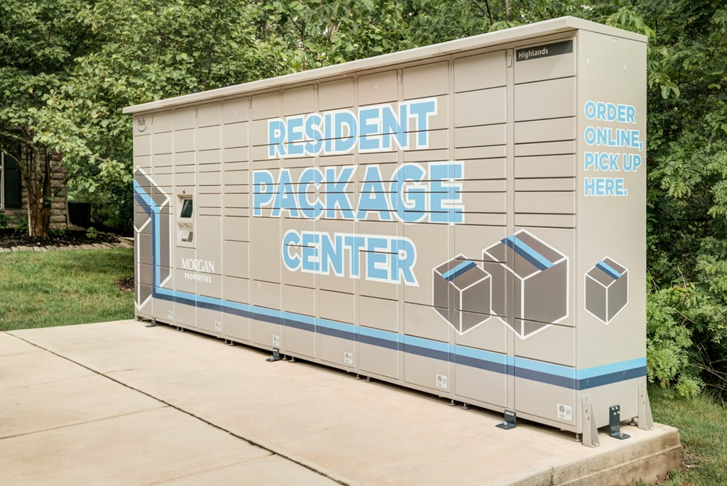 a small building with a sign on the side of it