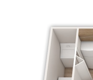 1 Bedroom, 1 Bath 767 sq. ft.