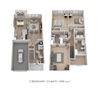 3 Bed, 2.5 Bath Townhome 1,395-1,405 sq. ft.