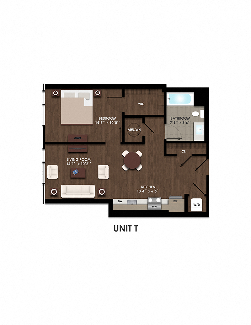 Floor-Plan-1-T at K1 Apartments, San Diego, CA