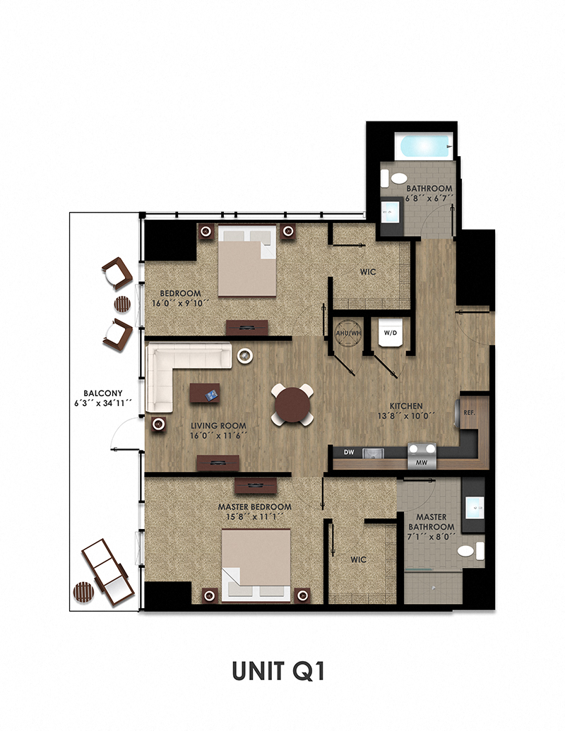 Floor-Plan-2-Q1 at K1 Apartments, California