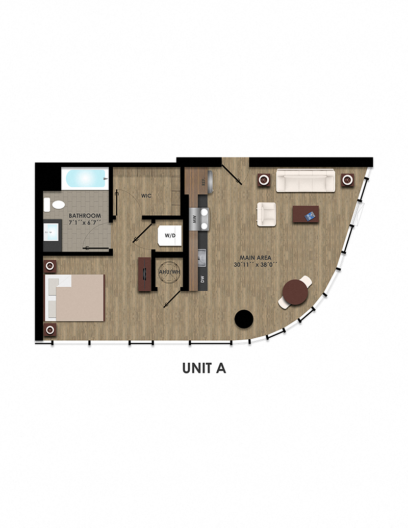 Floor-Plan-ST-A at K1 Apartments, California, 92101