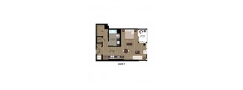 ST-F Floor Plan at K1 Apartments, California