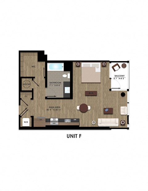 ST-F Floor Plan at K1 Apartments, California