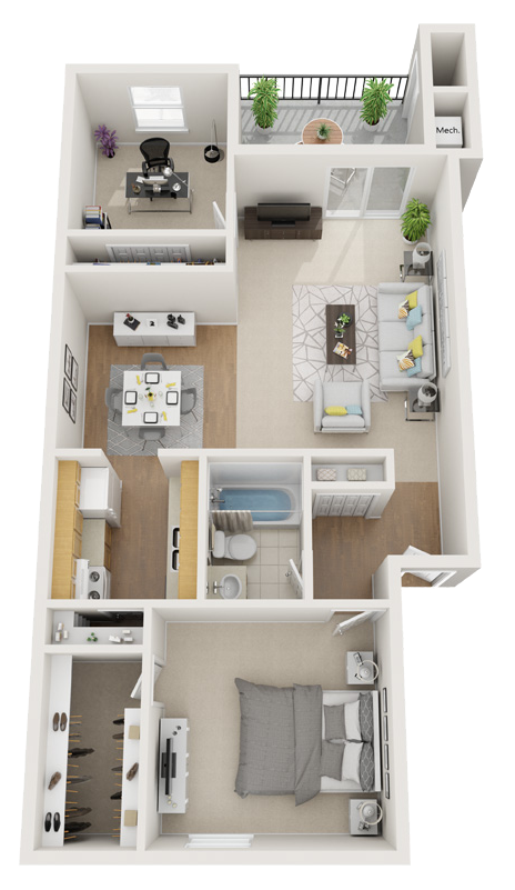 Deer Wood Apartments Lufkin, Texas Dogwood Floor Plan
