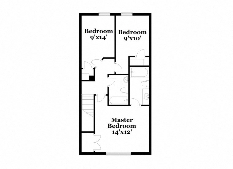 a floor plan of a house with a master bedroom and a loft