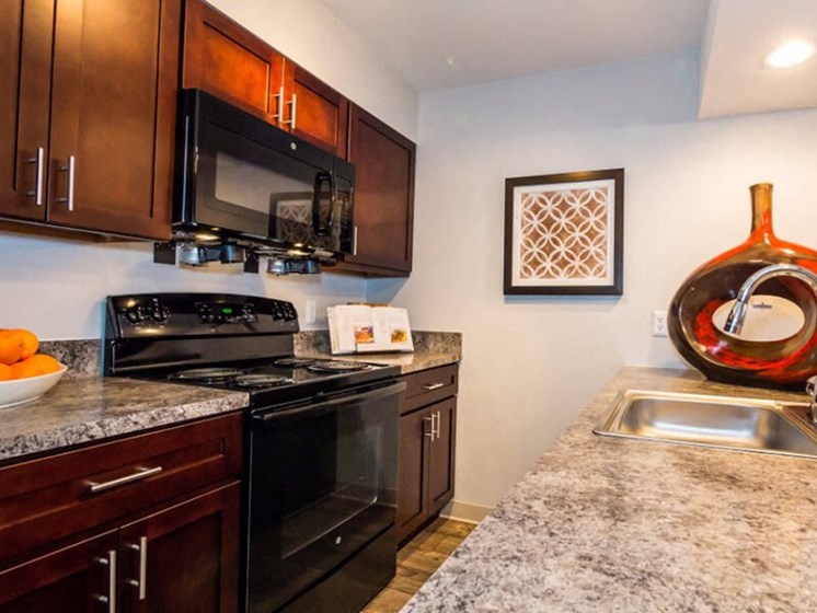 Modern Cherry Cabinetry at SkyView Apartment Homes, Westminster, Colorado