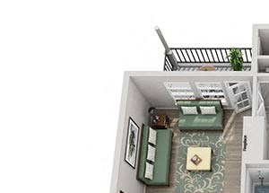 The Palmer at Las Colinas Apartment Homes - 3 Bedroom 2 Bath Apartment 1215sf The Palmer at Las Colinas Apartment Homes - 3 Bedroom 2 Bath Apartment 1215sf