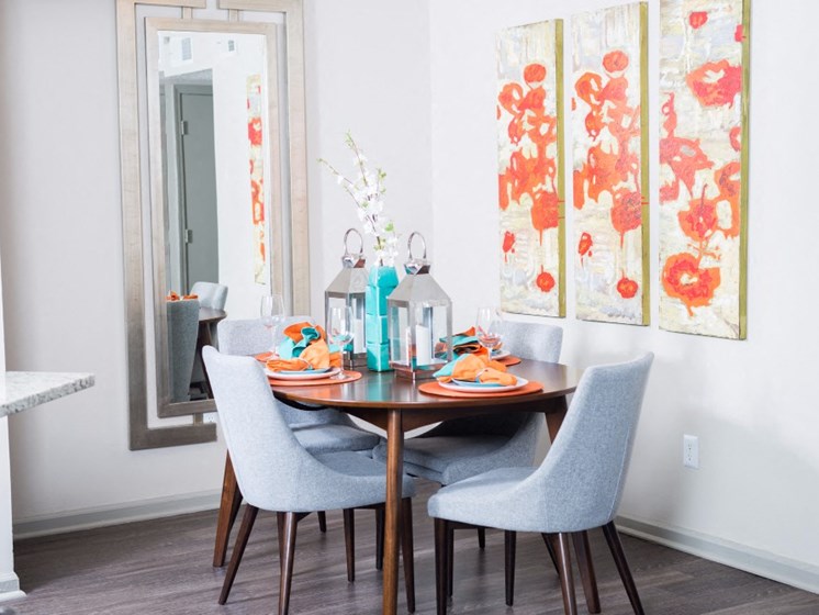 Dining Room With Wood-Style Flooring at Uptown Buckhead, Atlanta, GA