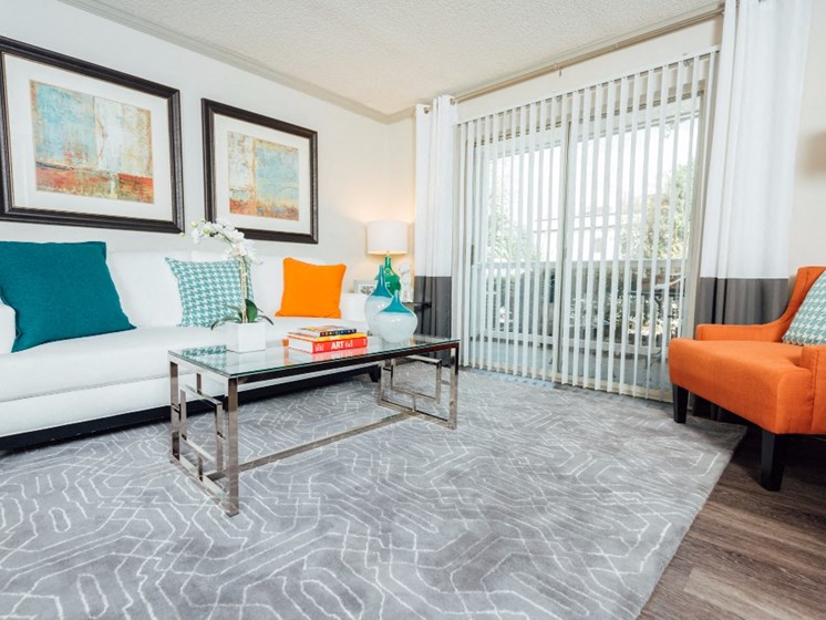 Living Room With Door To Patio / Balcony at Uptown Buckhead, Atlanta, 30342