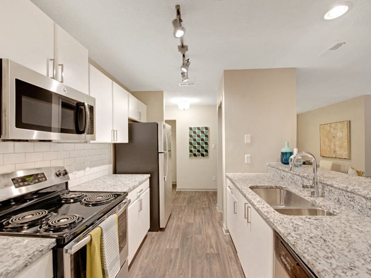 Upgraded Kitchen With Stainless Steel Appliances at Crosstown at Chapel Hill, North Carolina, 27517