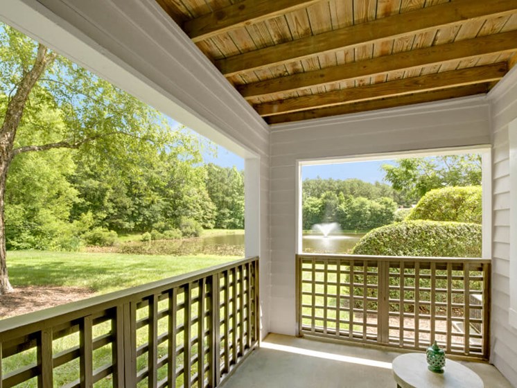 Outdoor Patio with Panoramic Lake Views at Crosstown at Chapel Hill, North Carolina, 27517
