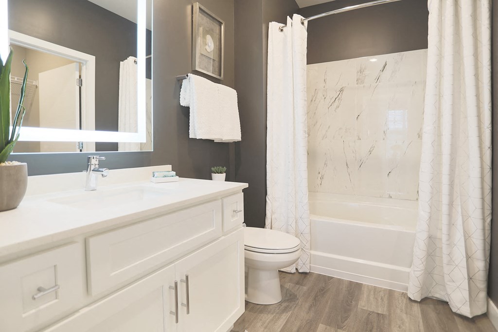 a bathroom with a sink toilet and a shower