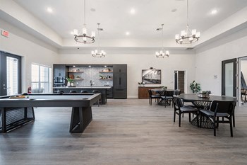 Clubhouse with pool table l Bridgemoore Apartments at Killeen - Photo Gallery 6