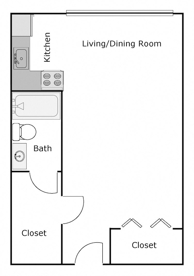 Studio St. Andrews Residence apartments in West Palm Beach Studio Floor Plan