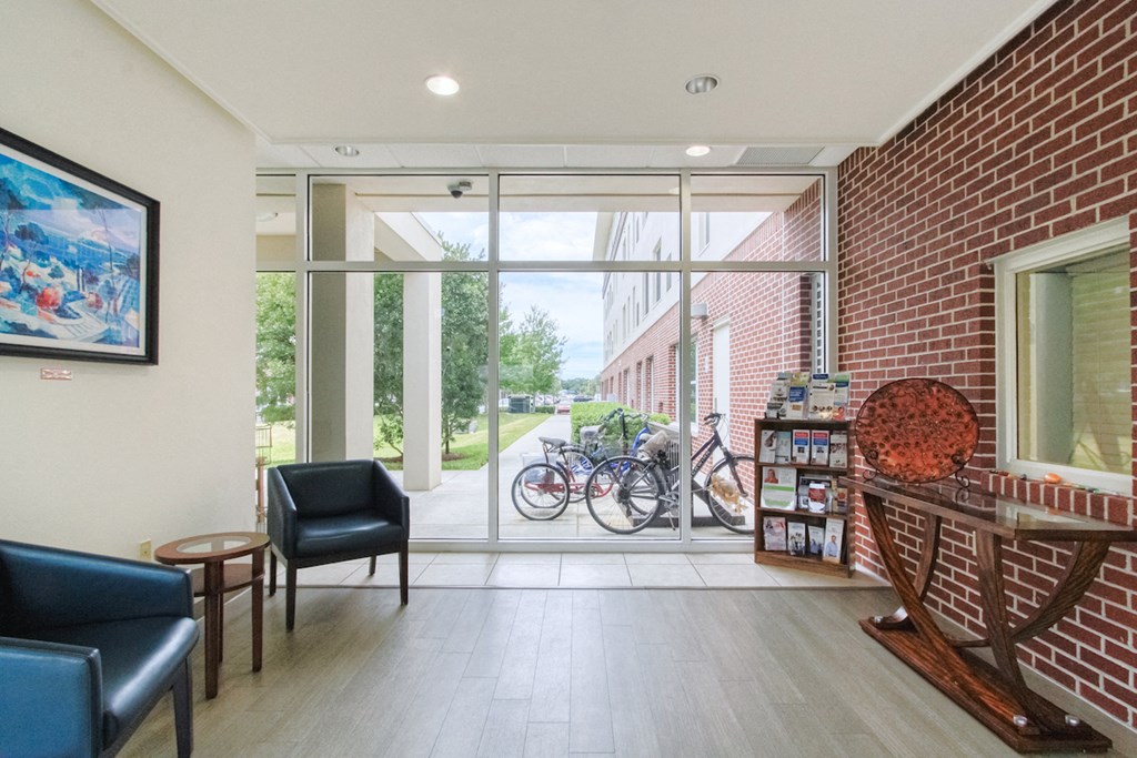 lobby with seating and reception area