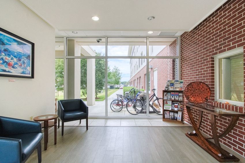 Reception lobby with seating and reception area
