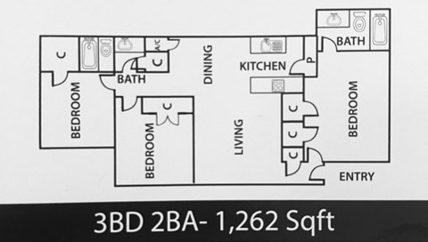 a floor plan of a house with a bathroom and a bath tub