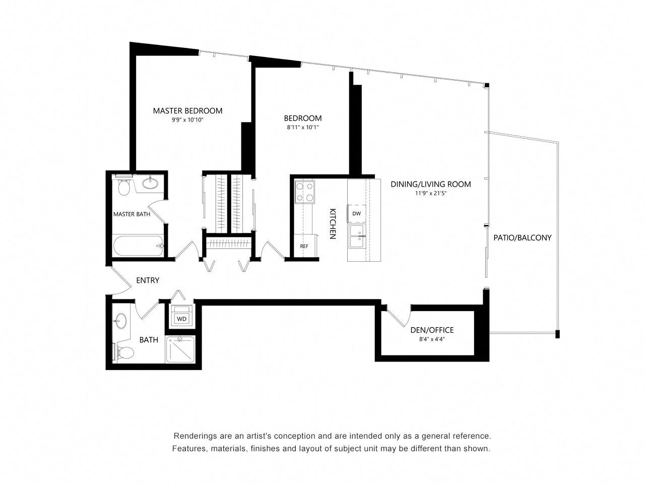 2 Bed 2 Bath