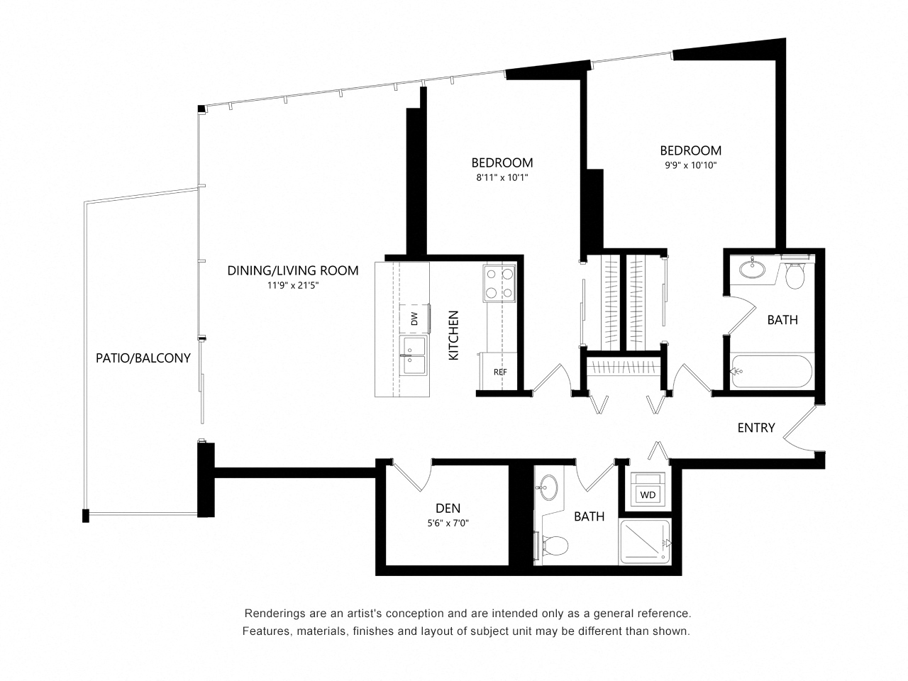 Two Bedroom Floor Plan