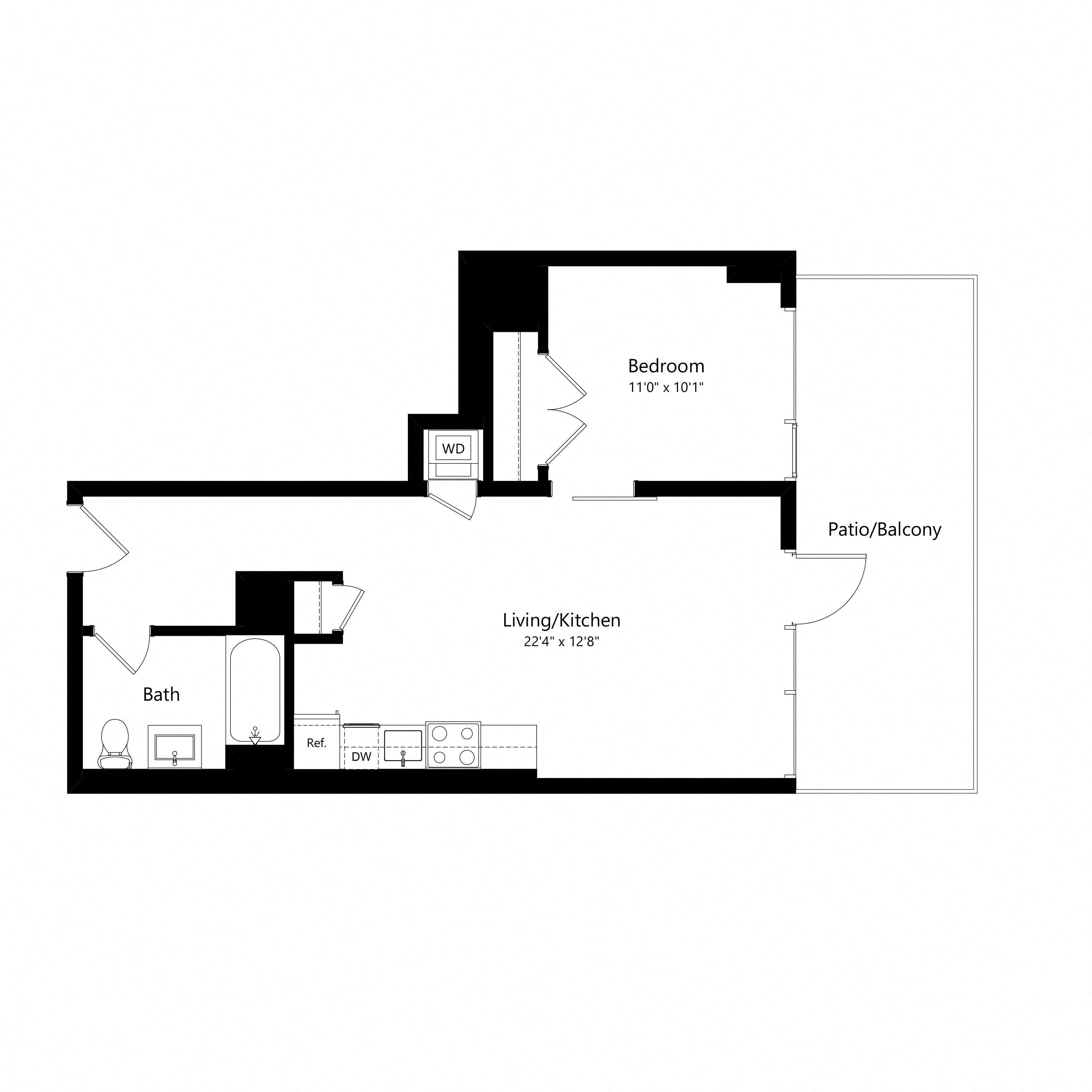 1 Bedroom - 1 Bath | Aj3