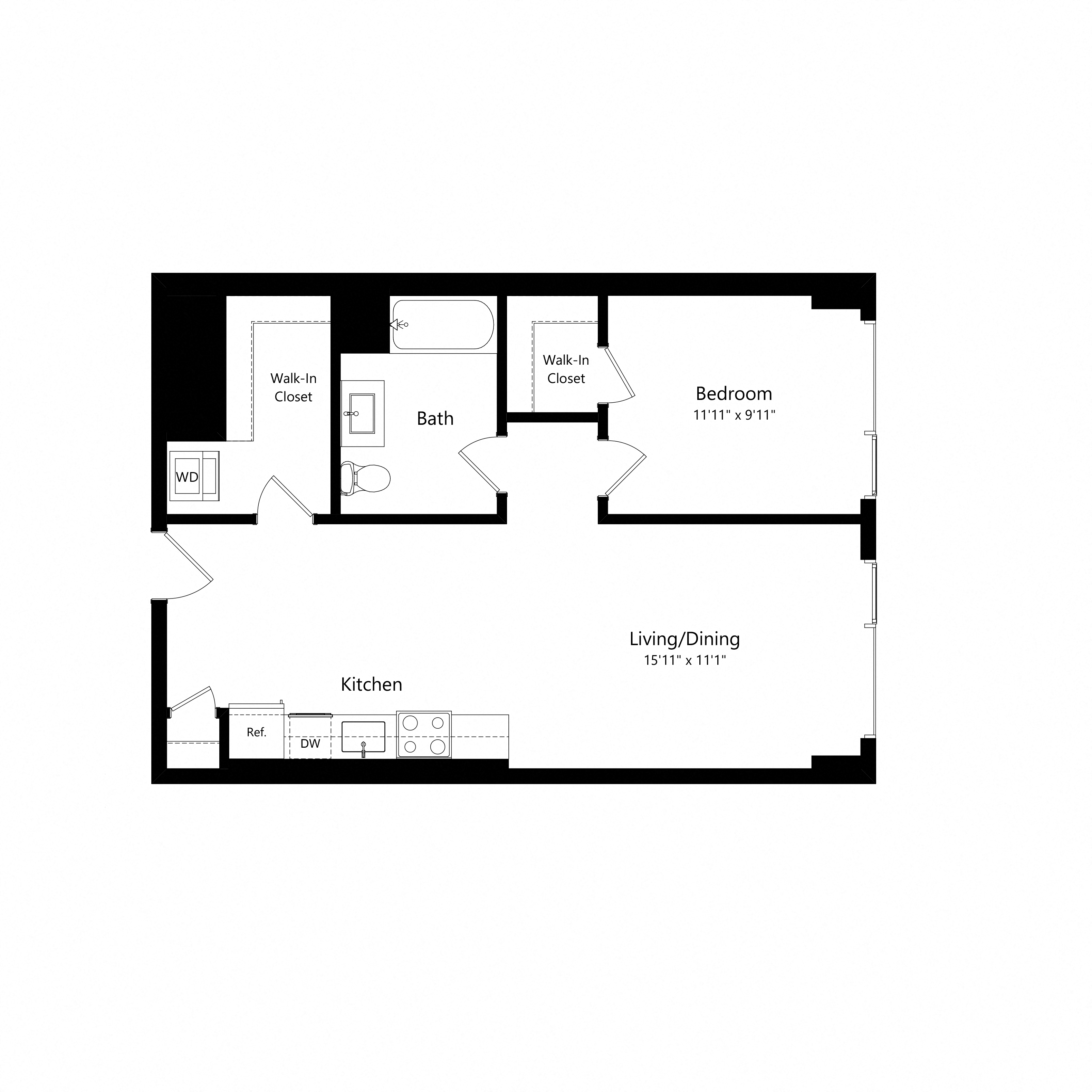 1 Bedroom - 1 Bath | A05