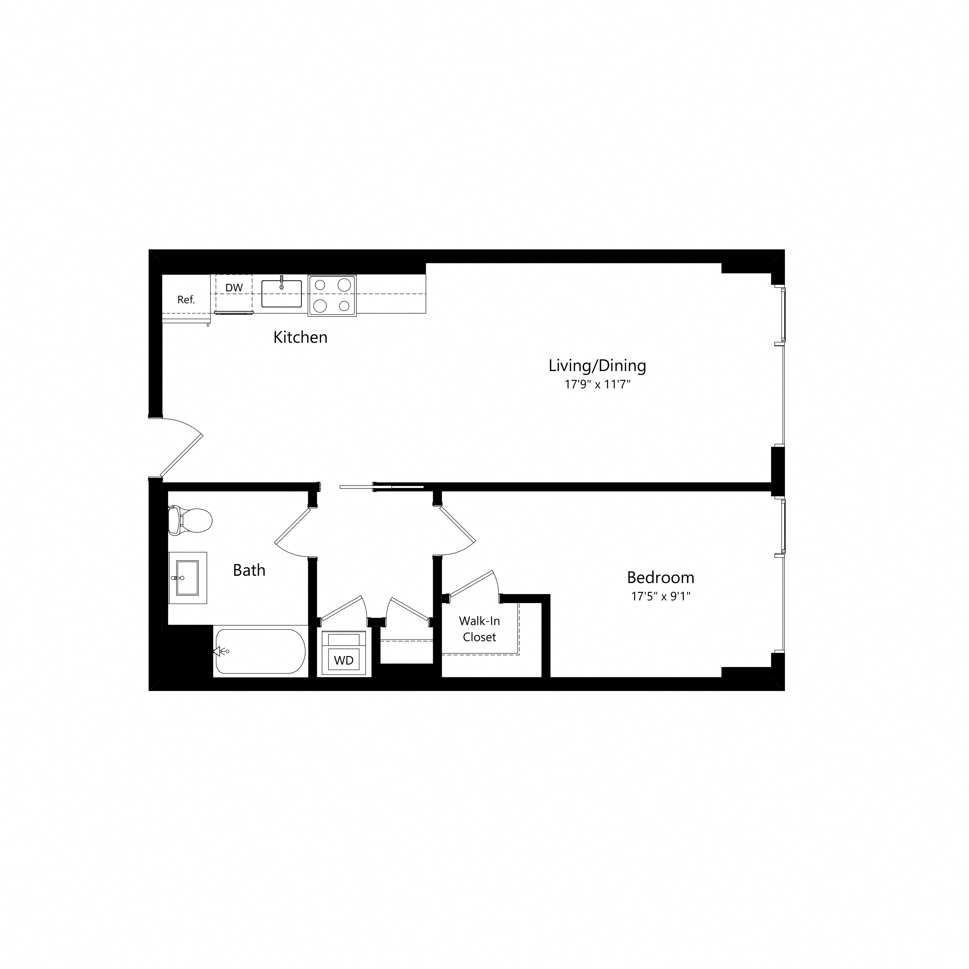 1 Bedroom - 1 Bath | A07