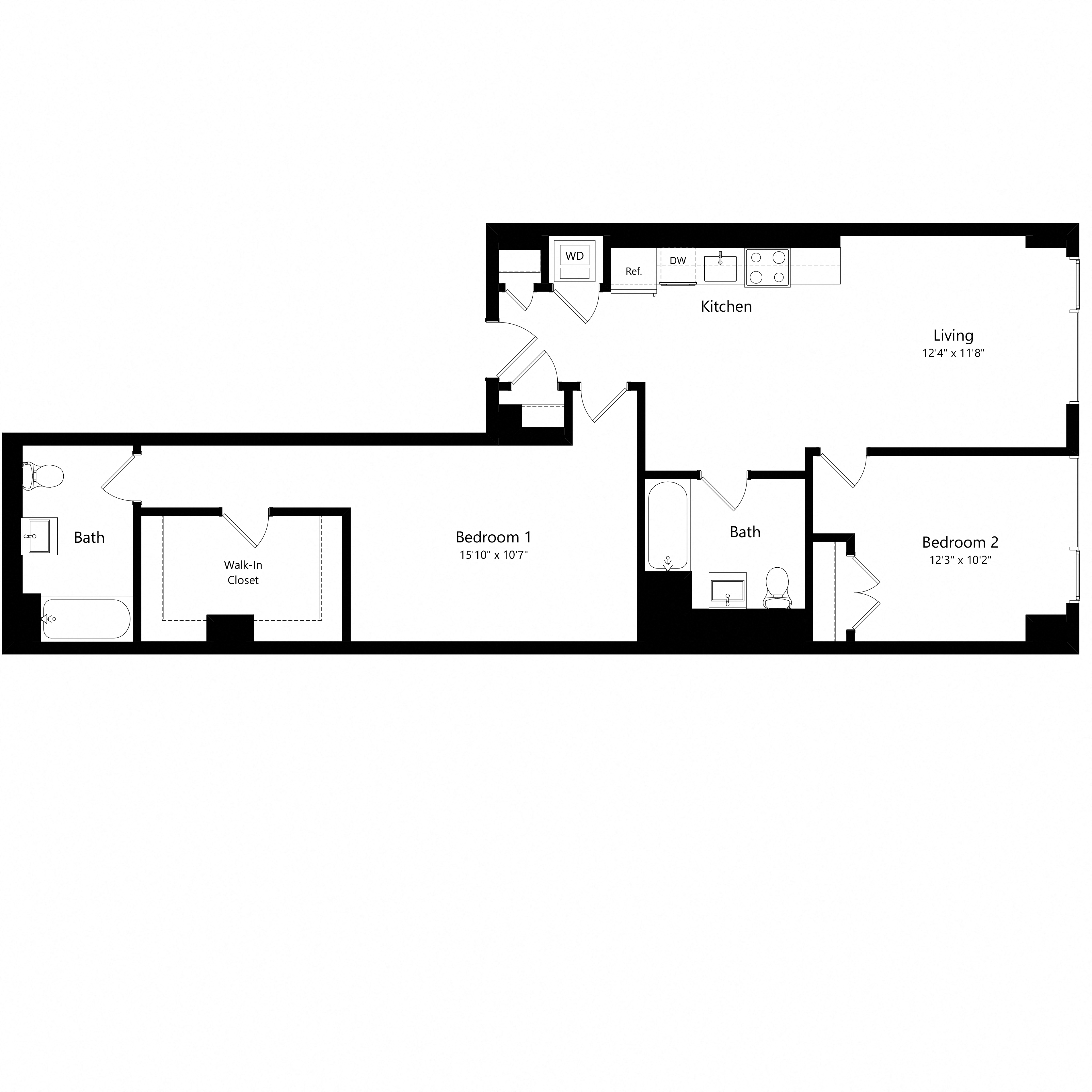 2 Bedroom - 2 Bath | B01