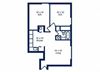 2 Bedroom 1 Bathroom Floor Plan 2 Bedroom 1 Bathroom Floor Plan at Summit Terrace, South Portland, 04106