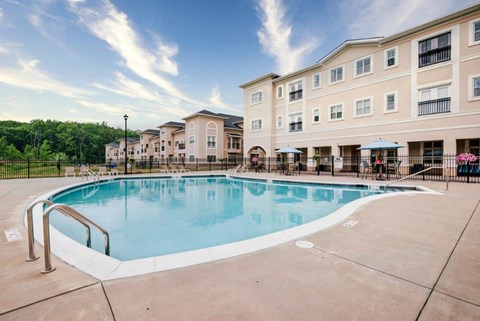 the swimming pool at our apartments