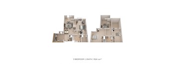 Three Bedroom 2 Bath-1524 sqft
