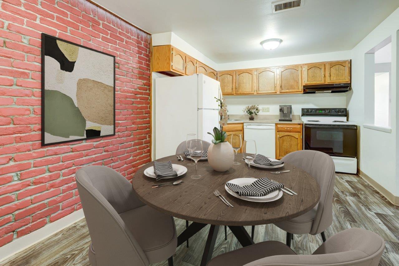 Dining Room with Vinyl Plank Floors
