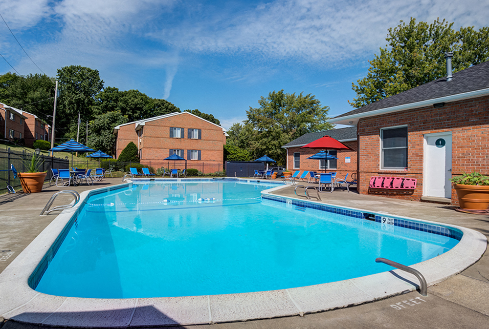 our apartments have a large pool for residents to enjoy
