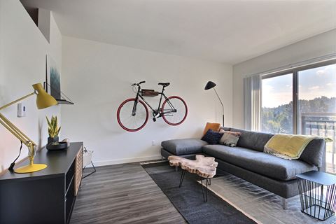 The Merc Apartments Model Living Room