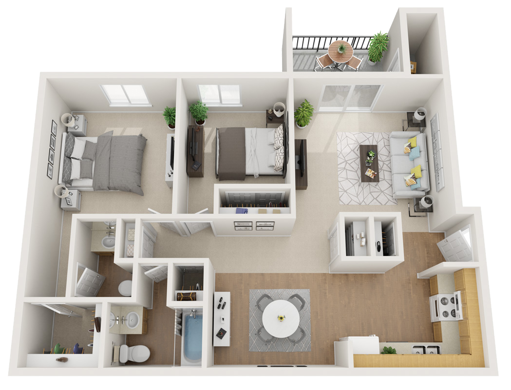 Woodbrook Apartments The Elm Floor Plan